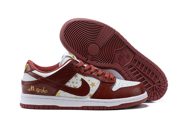 Women's Dunk Low SB Red/White Shoes 137